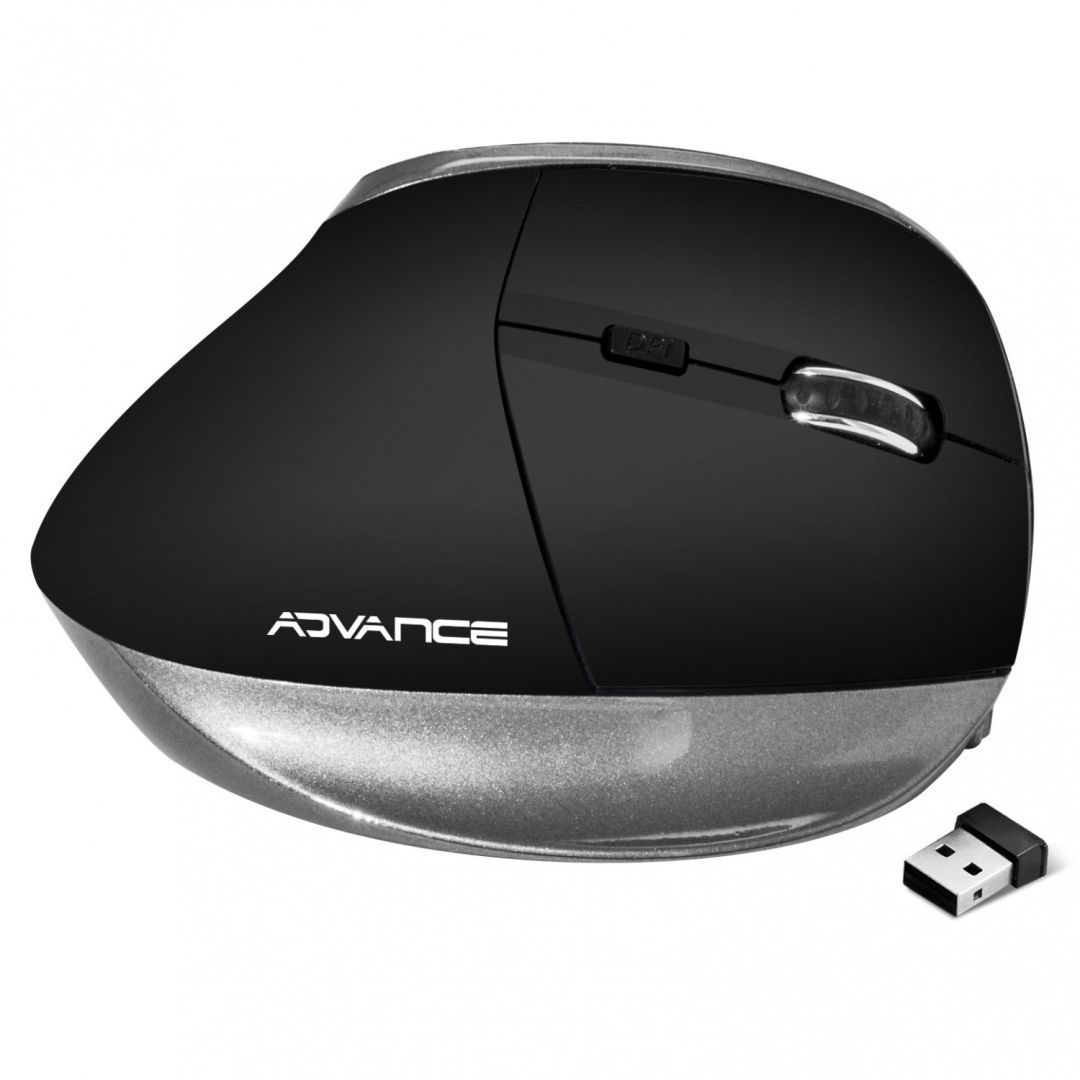 Advance Vertical Plus Wireless Mouse Black