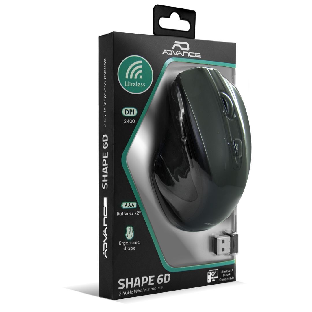 Advance Shape 6D Wireless Mouse Black