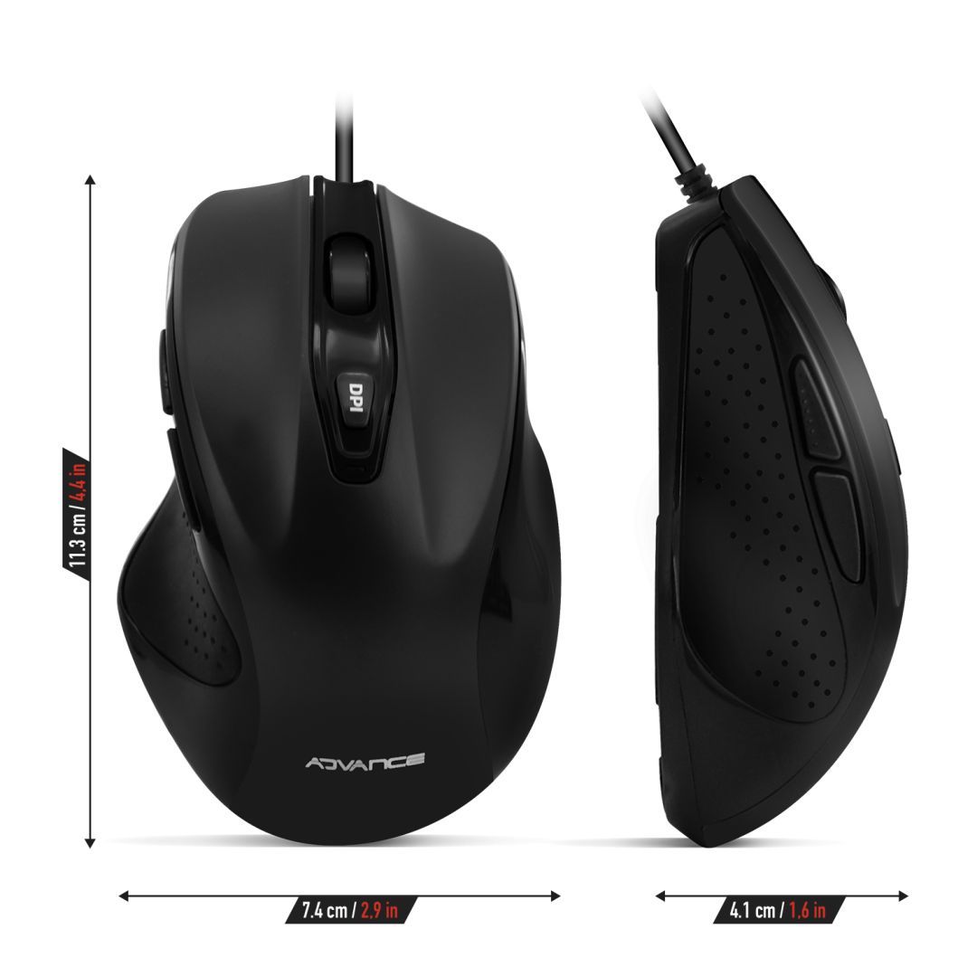 Advance Shape 6D Mouse Black