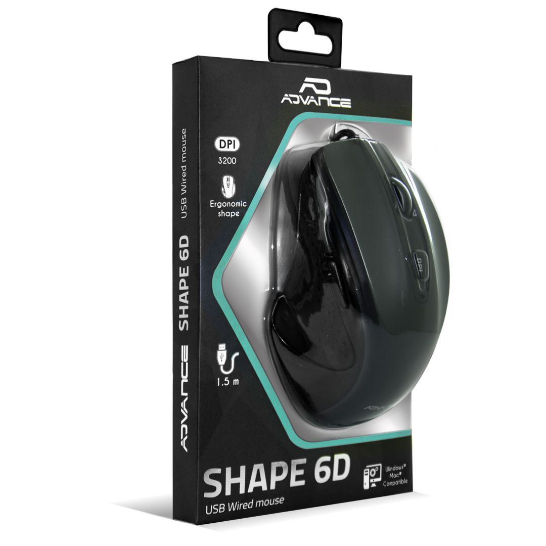 Advance Shape 6D Mouse Black