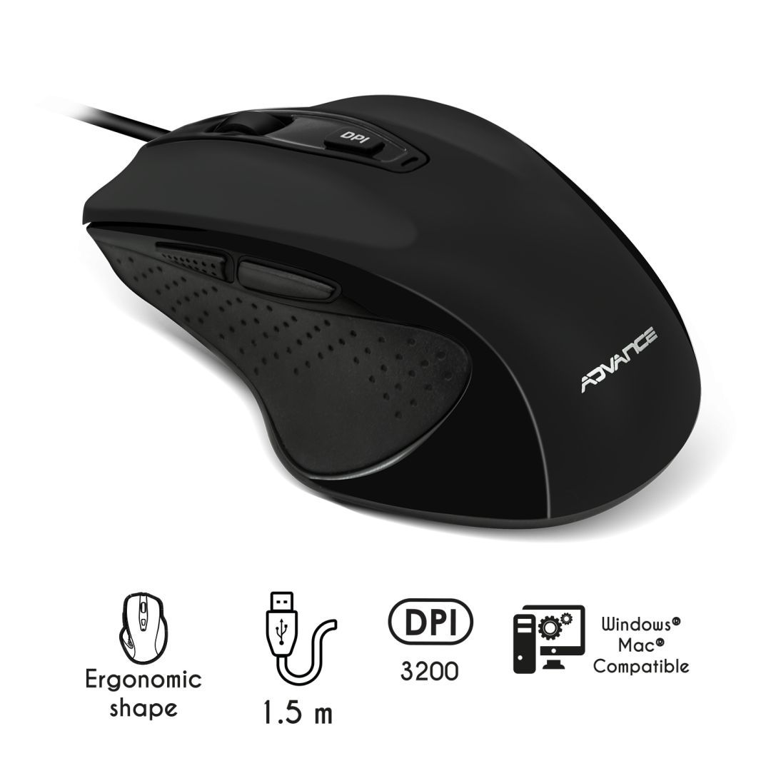 Advance Shape 6D Mouse Black