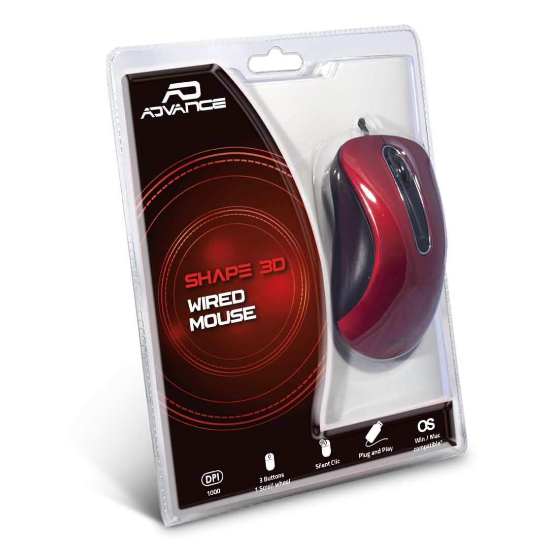 Advance Shape 3D Mouse Red