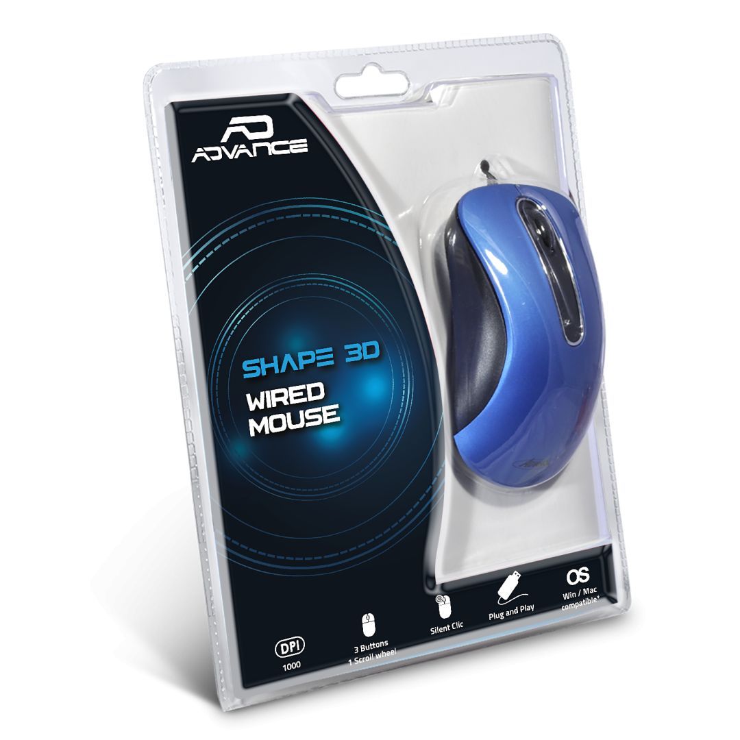 Advance Shape 3D Mouse Blue