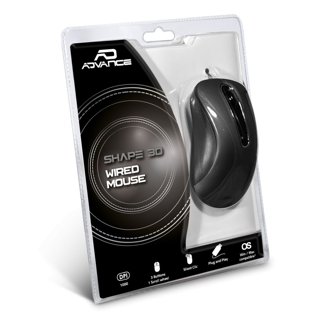 Advance Shape 3D Mouse Black