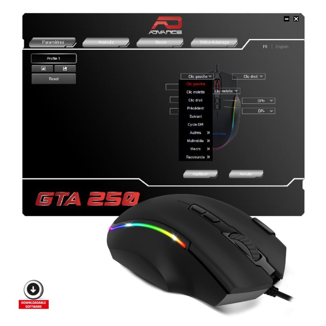 Advance GTA 250 RGB Gaming Mouse