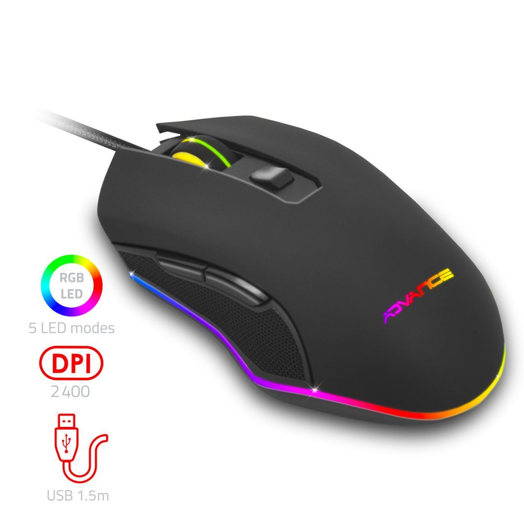 Advance GTA 210 RGB Gaming Mouse Black