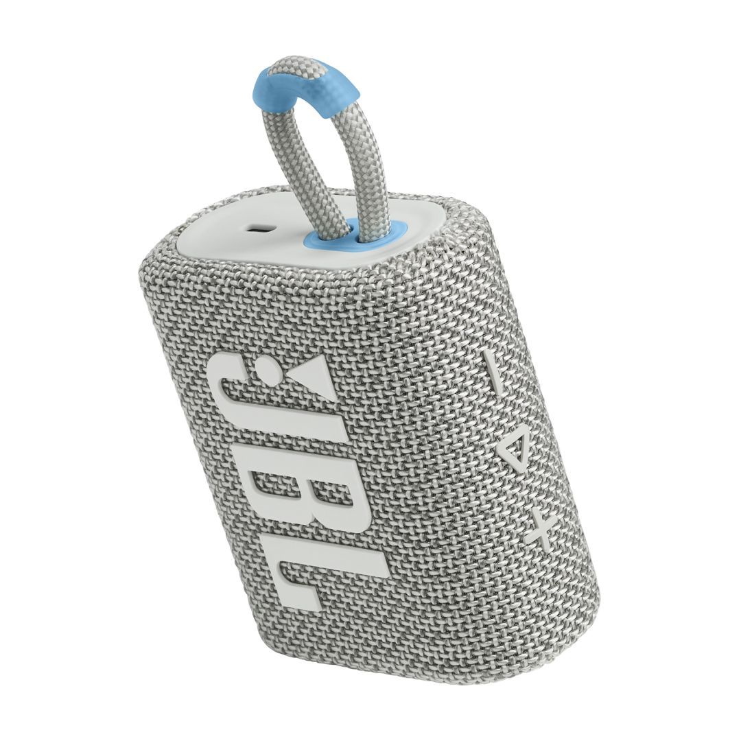 JBL Go 3 Eco Bluetooth Portable Waterproof Speaker White