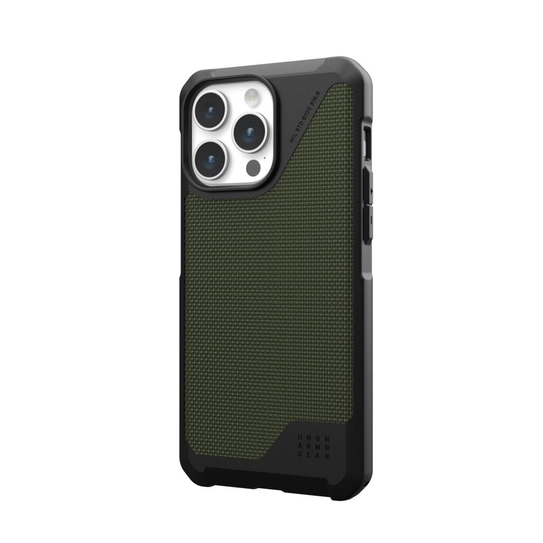 UAG Metropolis LT case for MagSafe iPhone 15 Pro Max Kevlar Olive