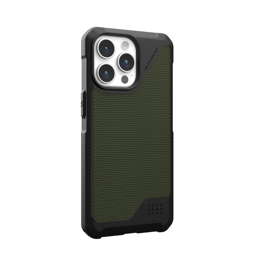 UAG Metropolis LT case for MagSafe iPhone 15 Pro Max Kevlar Olive