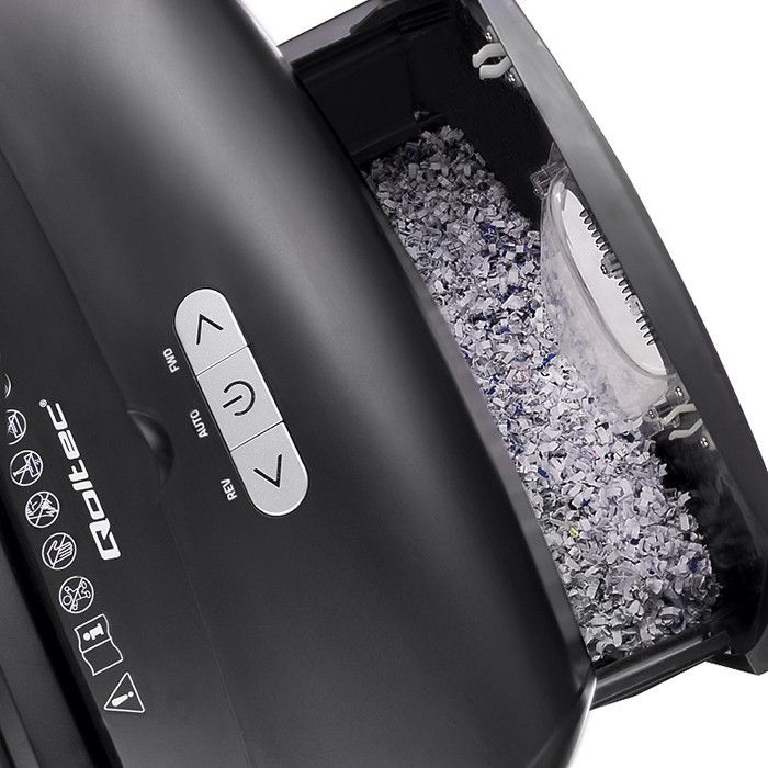 Qoltec Shredder Afiado with an automatic paper feeder Iratmegsemmisítő Black