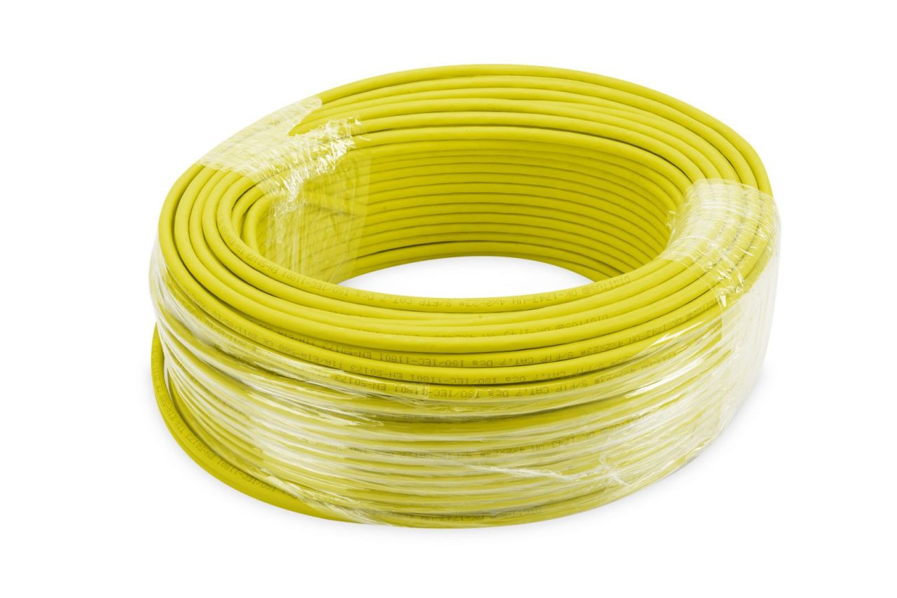 Digitus CAT7A S-FTP Installation cable 100m Yellow