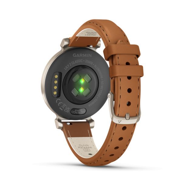 Garmin Lily 2 Classic Cream Gold with Light Brown Leather Strap