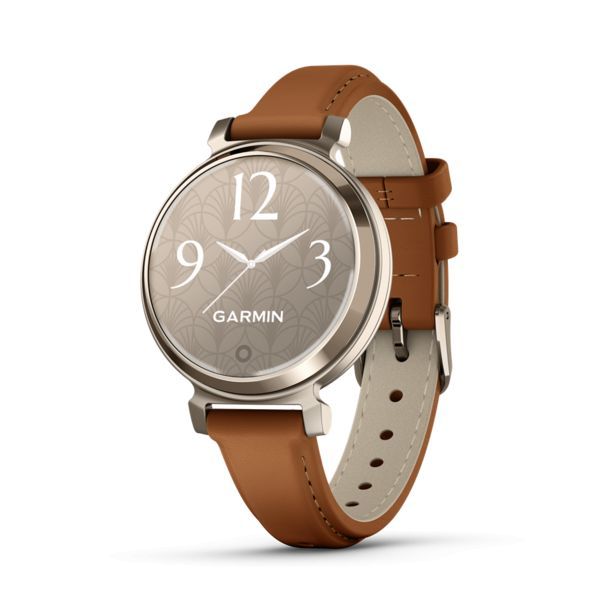 Garmin Lily 2 Classic Cream Gold with Light Brown Leather Strap