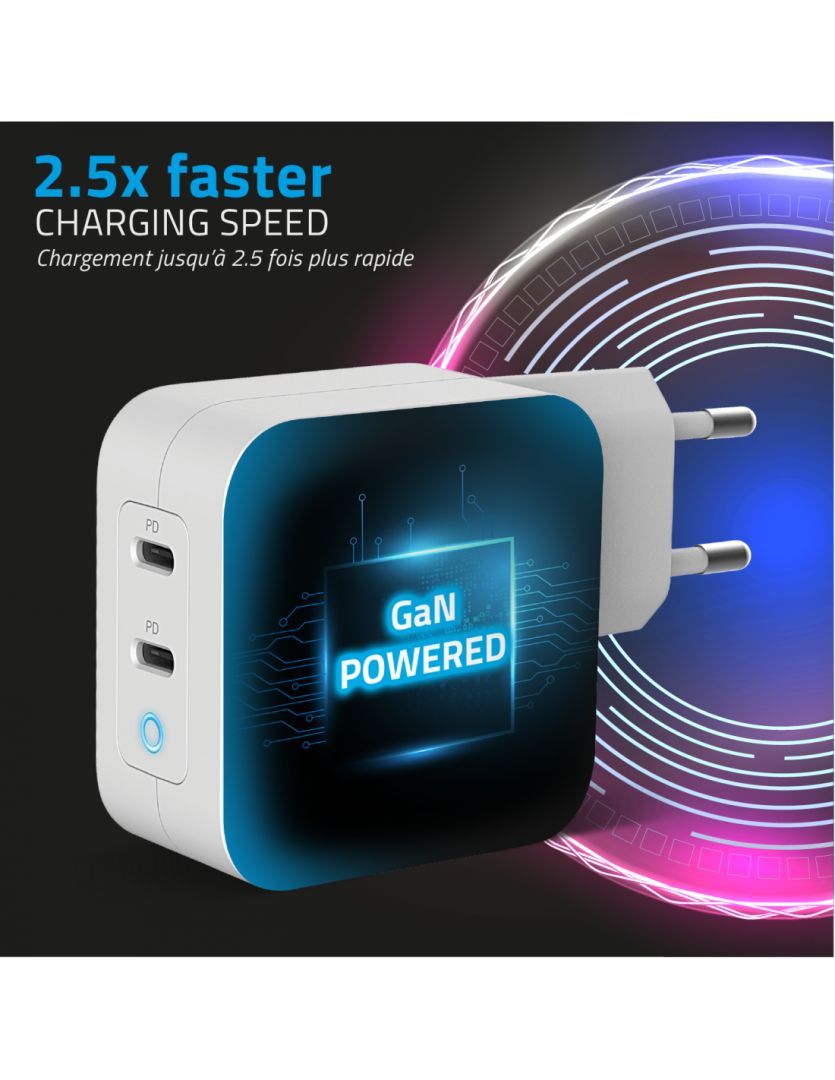 Advance PowerFlex Turbo 100W Wall Charger White