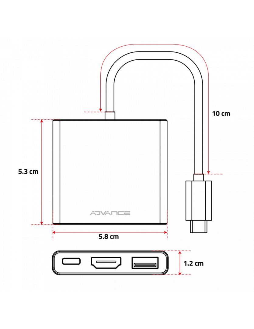 Advance Xpand Smart 3in1 HUB Grey