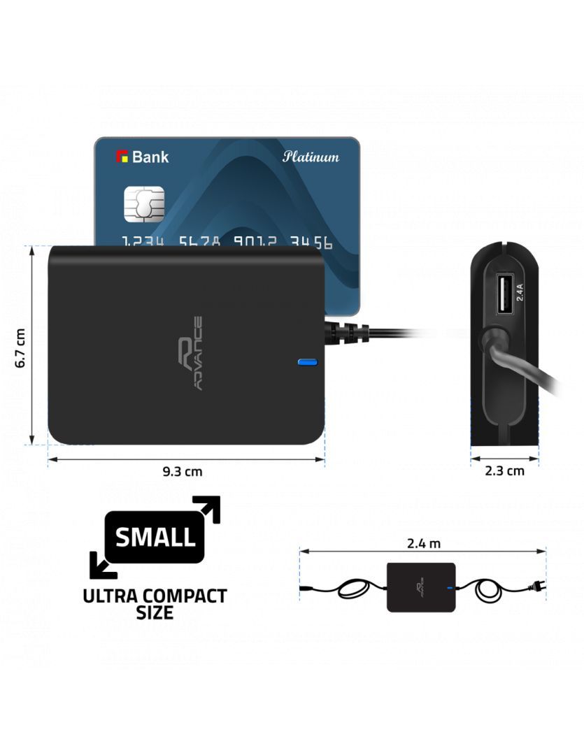 Advance PowerUp Universal Charger for ASUS Laptops 90W Black