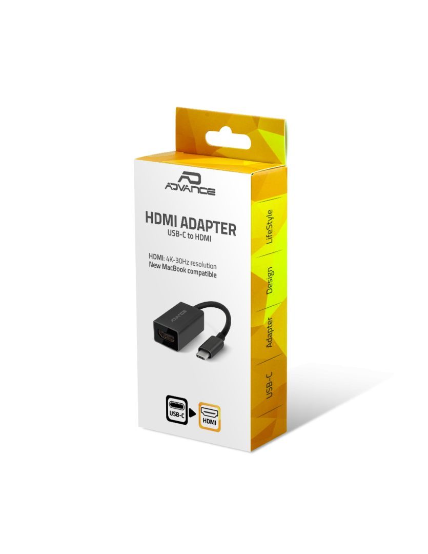 Advance USB-C to HDMI 4K Adapter Black