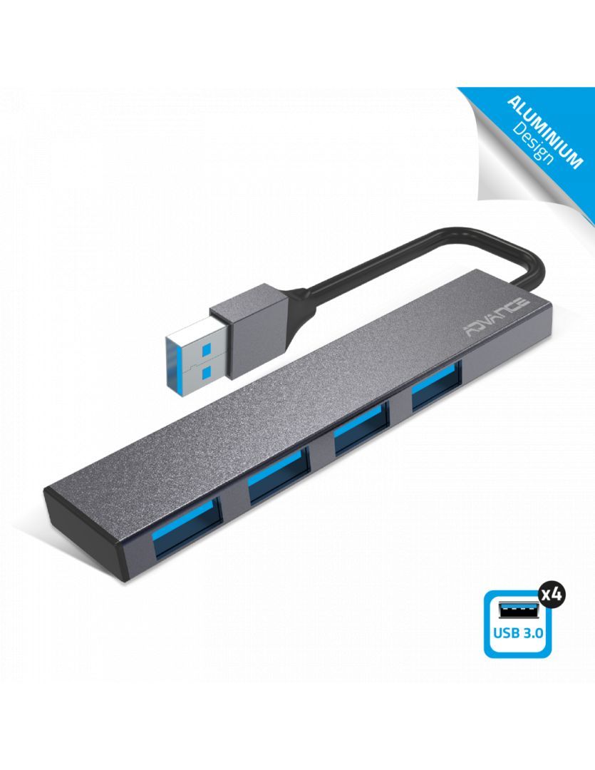 Advance Xpand Smart 4-Portos USB3.0 HUB Grey