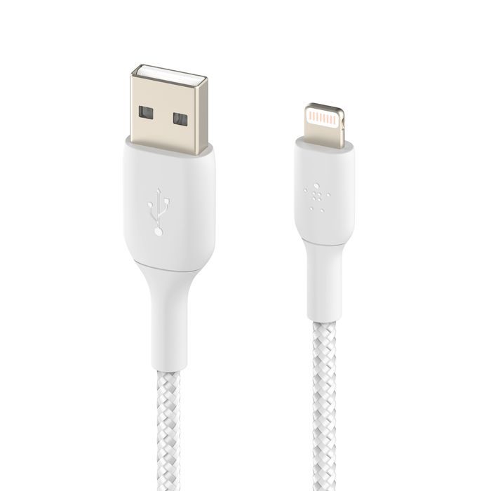 Belkin Braided Lightning to USB-A Cable 1m White