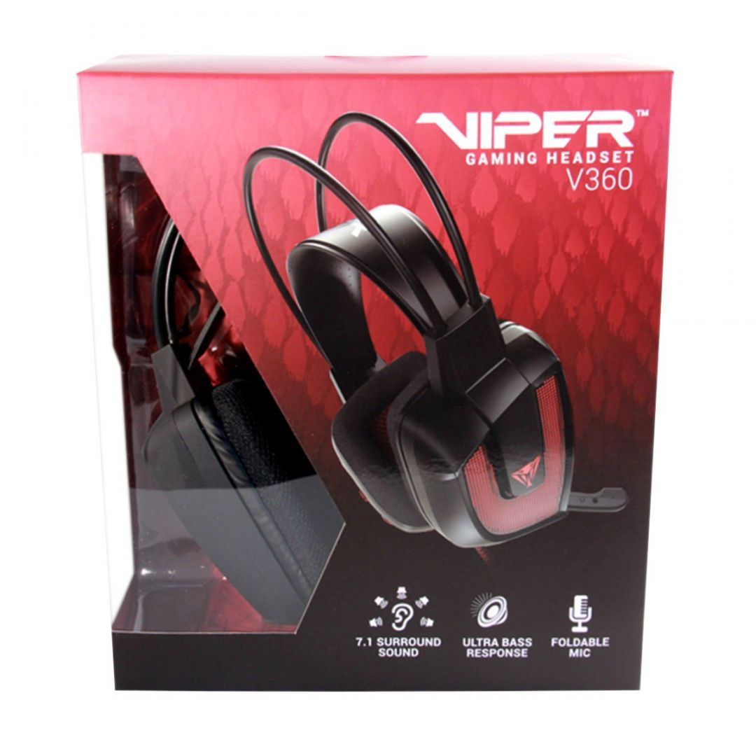 Patriot Viper V360 Gamer Headset Black