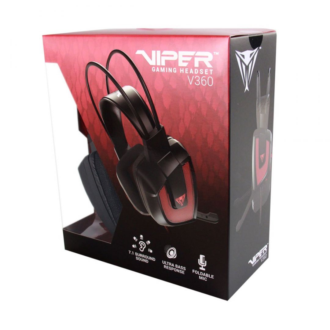 Patriot Viper V360 Gamer Headset Black