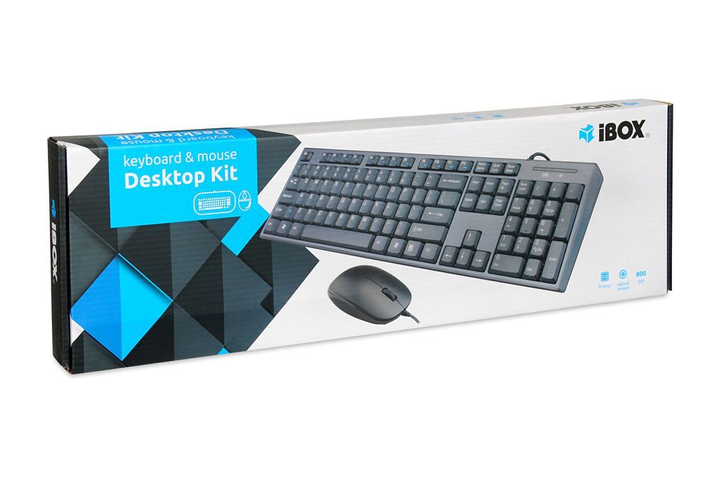 iBox Desktop Kit Keyboard Combo Black UK