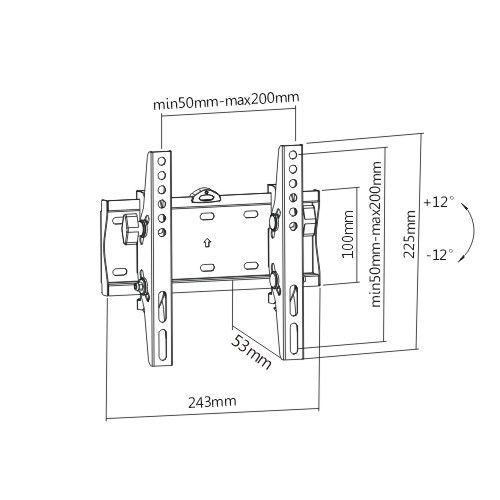 Gembird WM-42T-02 Tilt TV Wall Mount 23”-42” Black