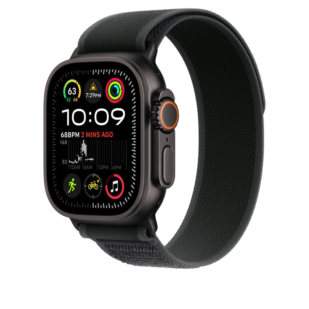 Apple Watch 49mm Trail Loop Black Black Titanium Finish S/M