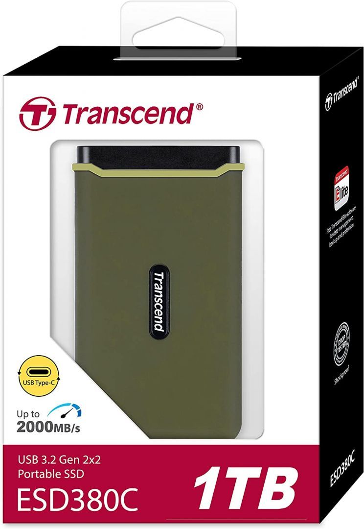 Transcend 500GB USB3.2/Type-C ESD380C Military Green