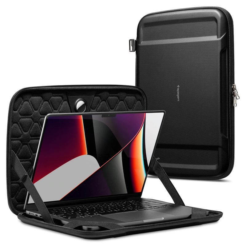 Spigen Rugged Armor Pro, black - MacBook Pro 14" M2 2023/M1 2021