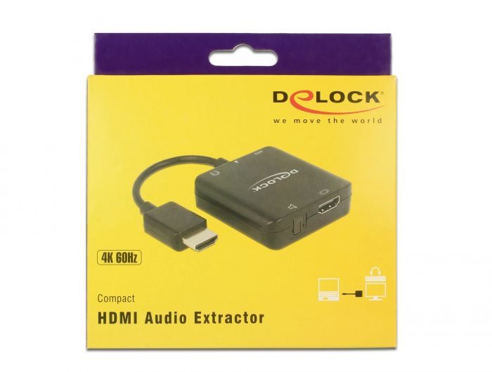 DeLock HDMI Audio Extractor 4K 60 Hz compact