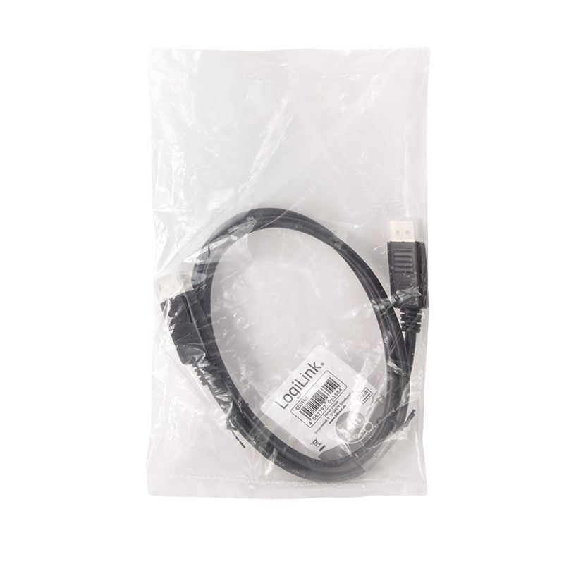 Logilink DisplayPort cable DP/M to DP/M 4K/60Hz CCS 1m Black