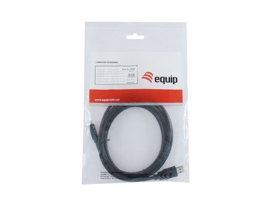 EQuip USB-C 3.2 Gen1 to USB-A 2m cable Black