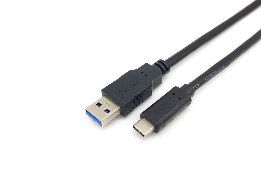 EQuip USB-C 3.2 Gen1 to USB-A 2m cable Black