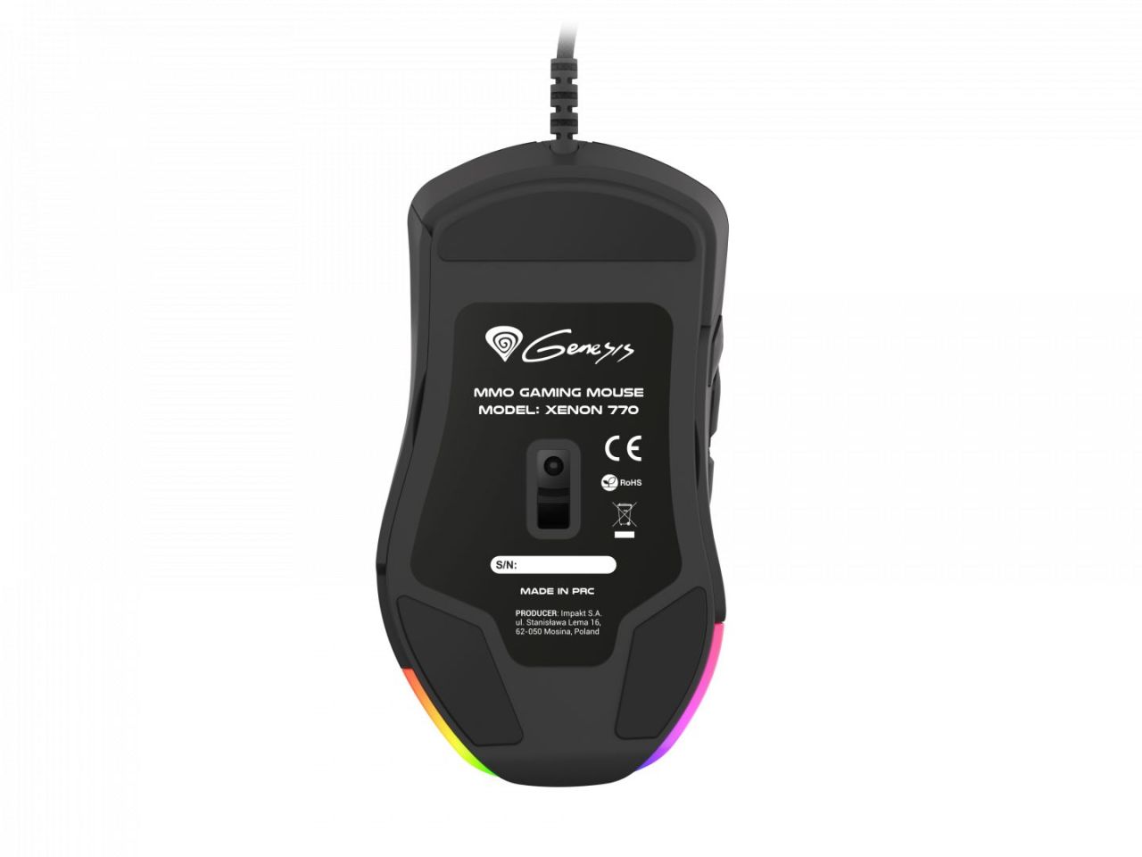 Natec Genesis Xenon 770 RGB Gaming mouse Black