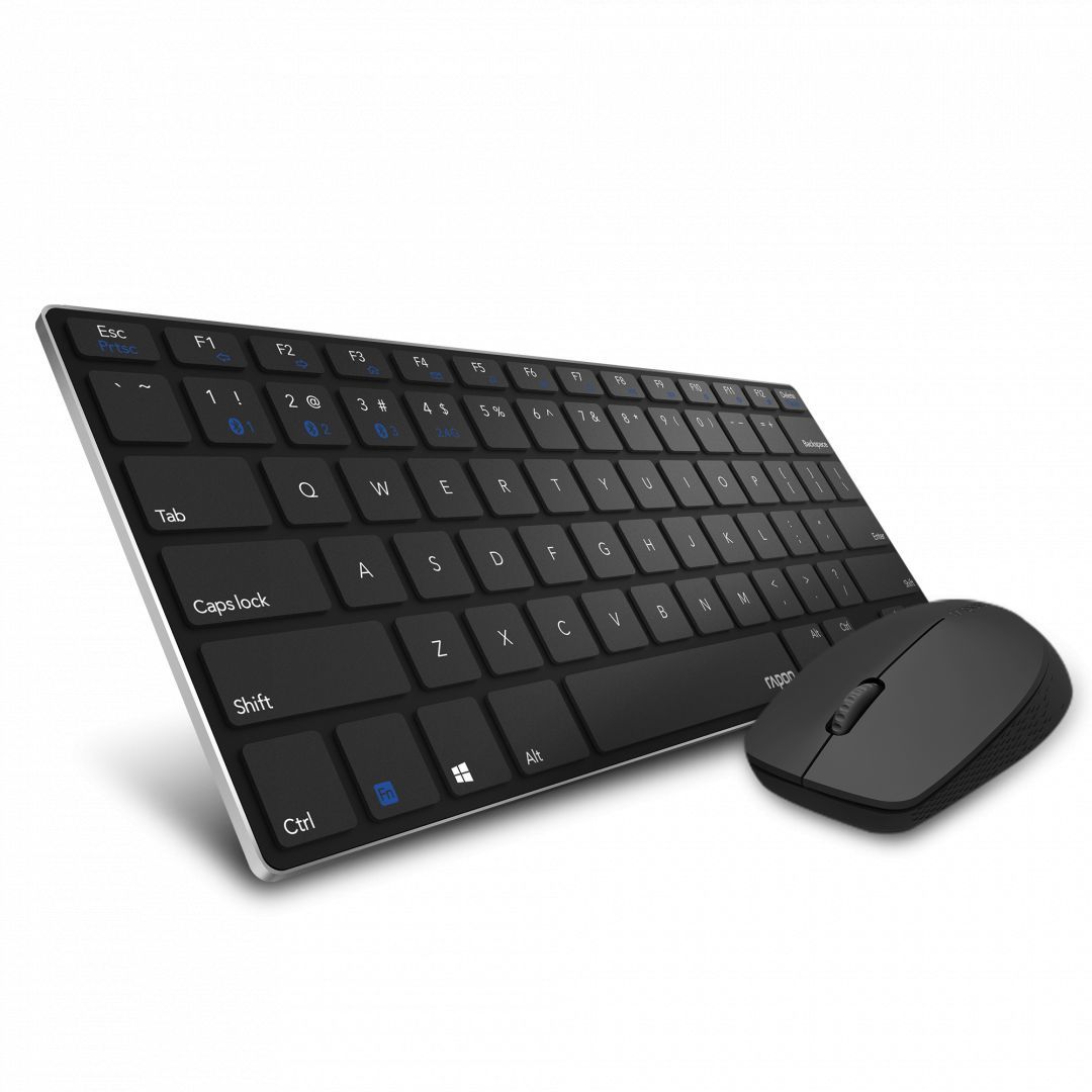 Rapoo 9000M Multi-mode Wireless Ultra-slim Keyboard + Mouse Black HU