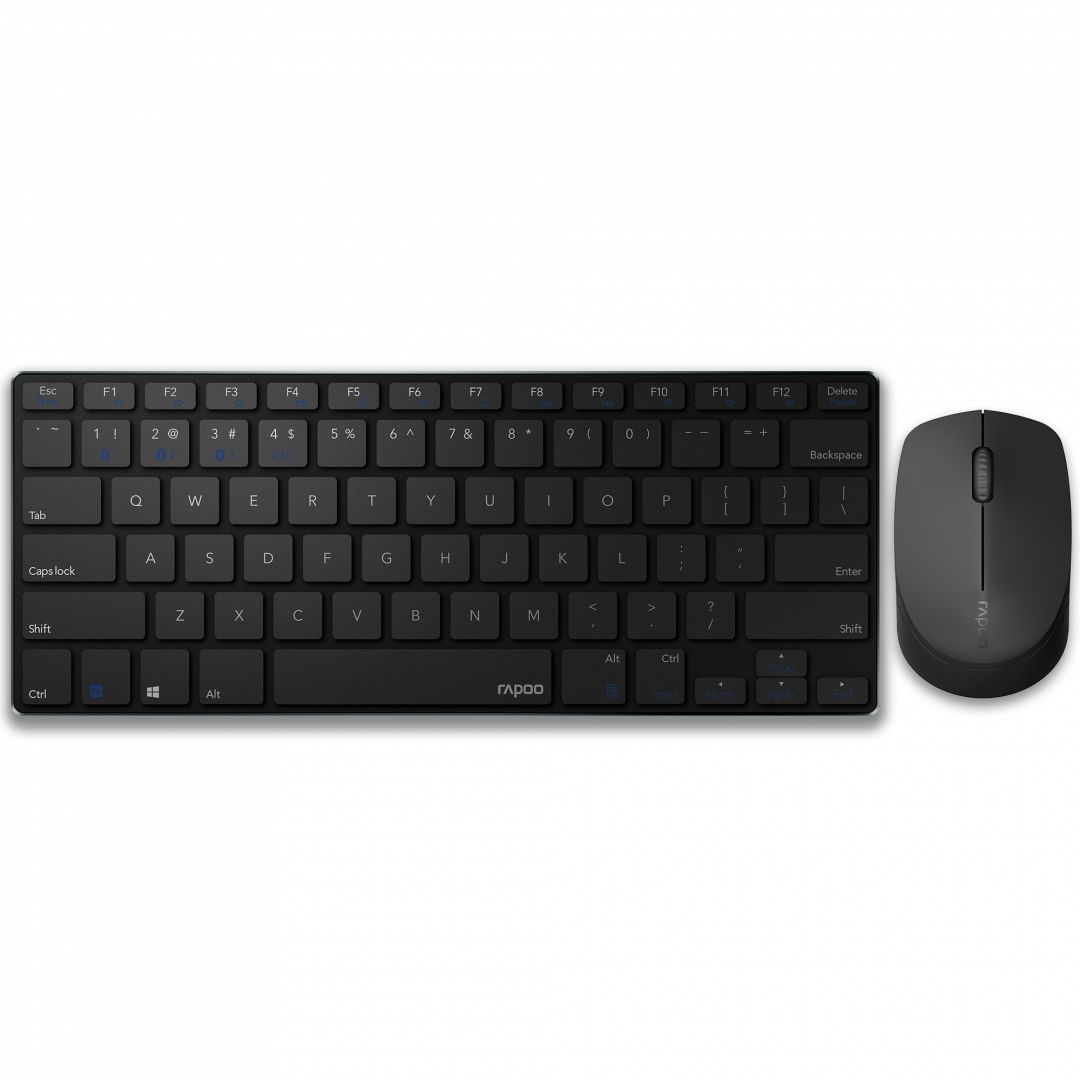 Rapoo 9000M Multi-mode Wireless Ultra-slim Keyboard + Mouse Black HU