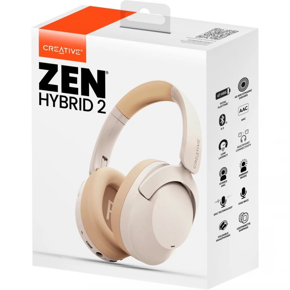 Creative Zen Hybrid 2 Bluetooth Headset Cream