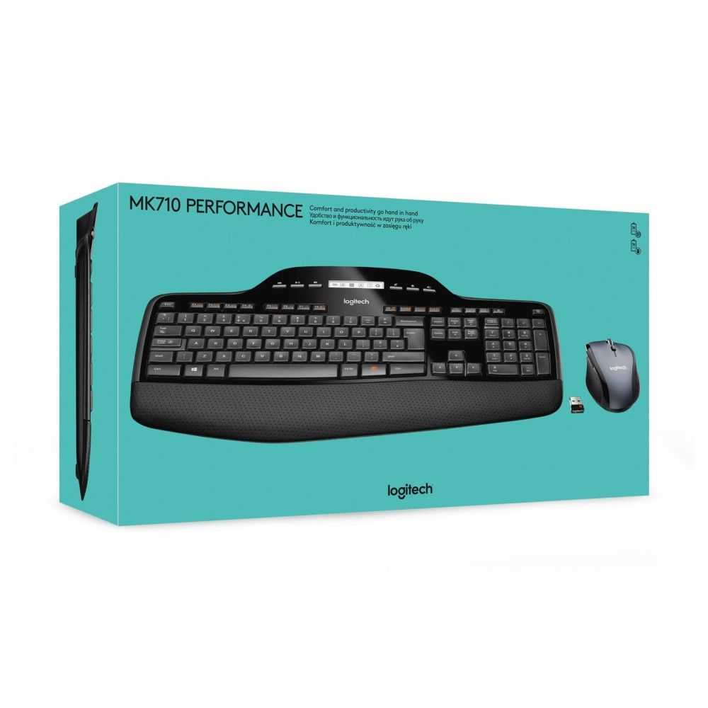 Logitech MK710 wireless billentyűzet + egér Wireless Desktop Black DE