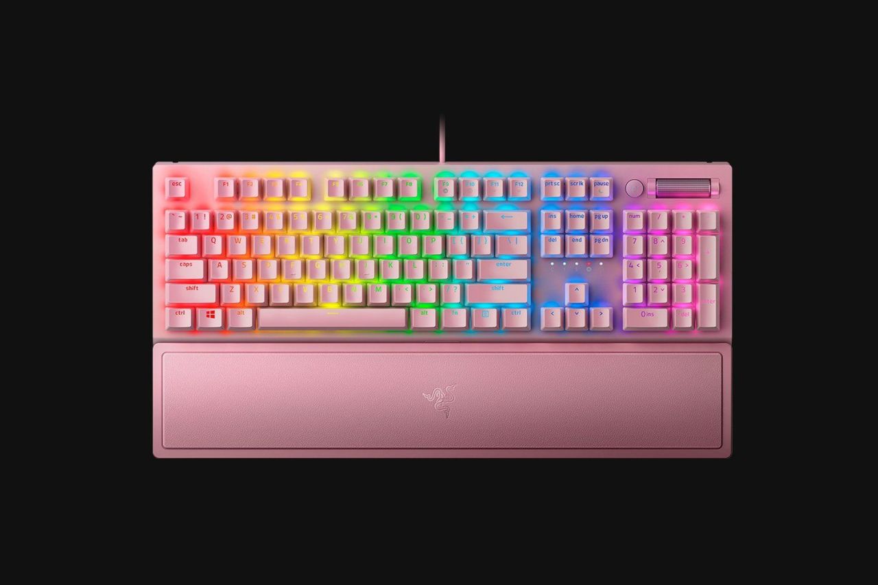 Razer BlackWidow V3 Green Switch keyboard Pink US