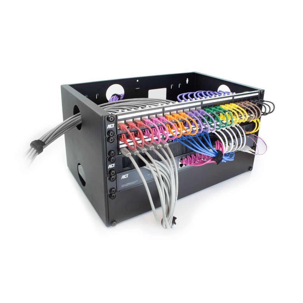 ACT 24-port Patch Panel 1U Black