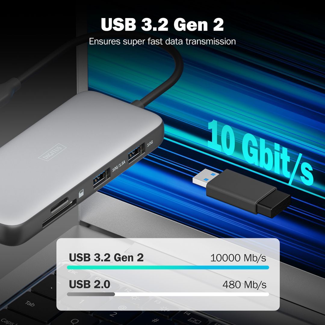 Digitus USB-C docking station 8-port