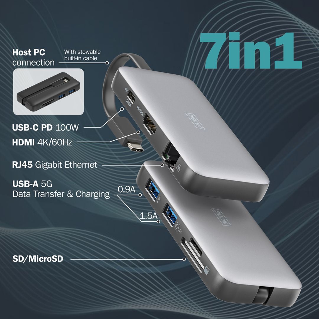 Digitus USB-C Travel Docking Station 7 Port