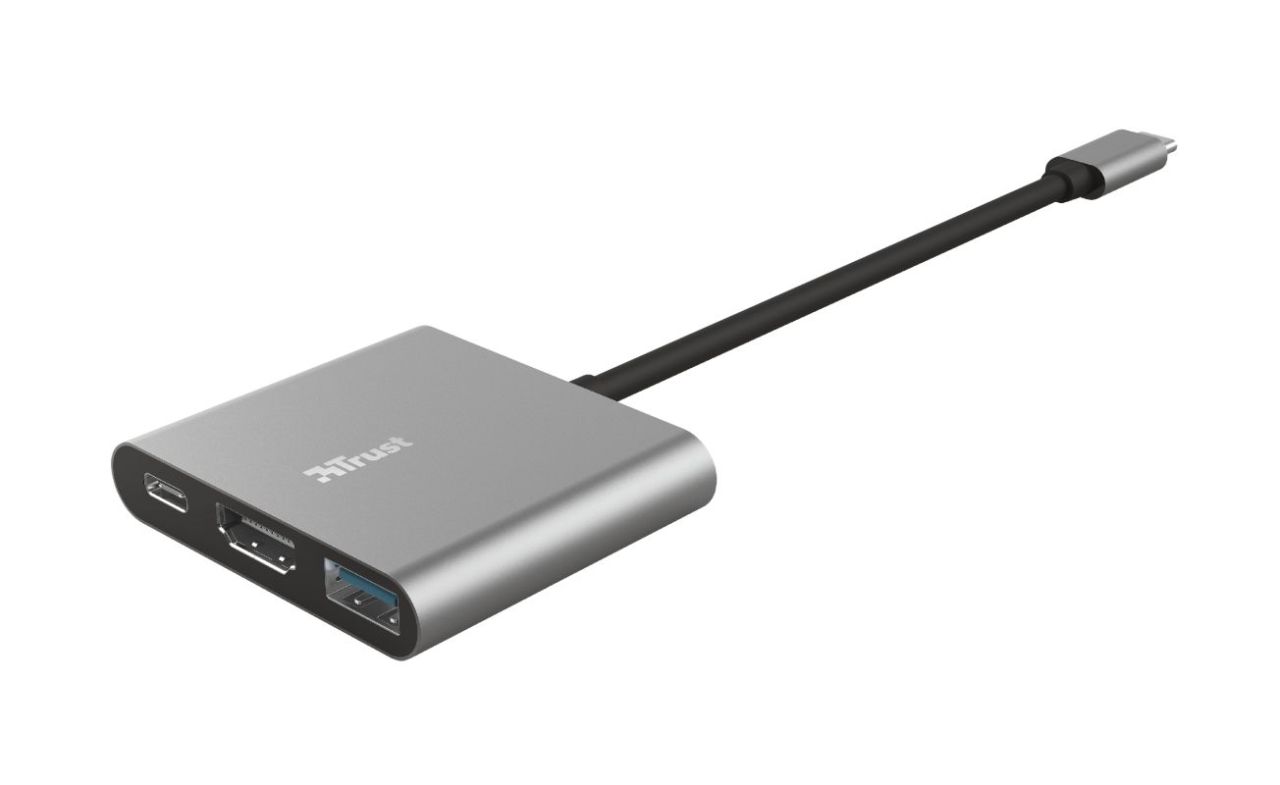 Trust Dalyx 3in1 Multiport USB-C Adapter Silver