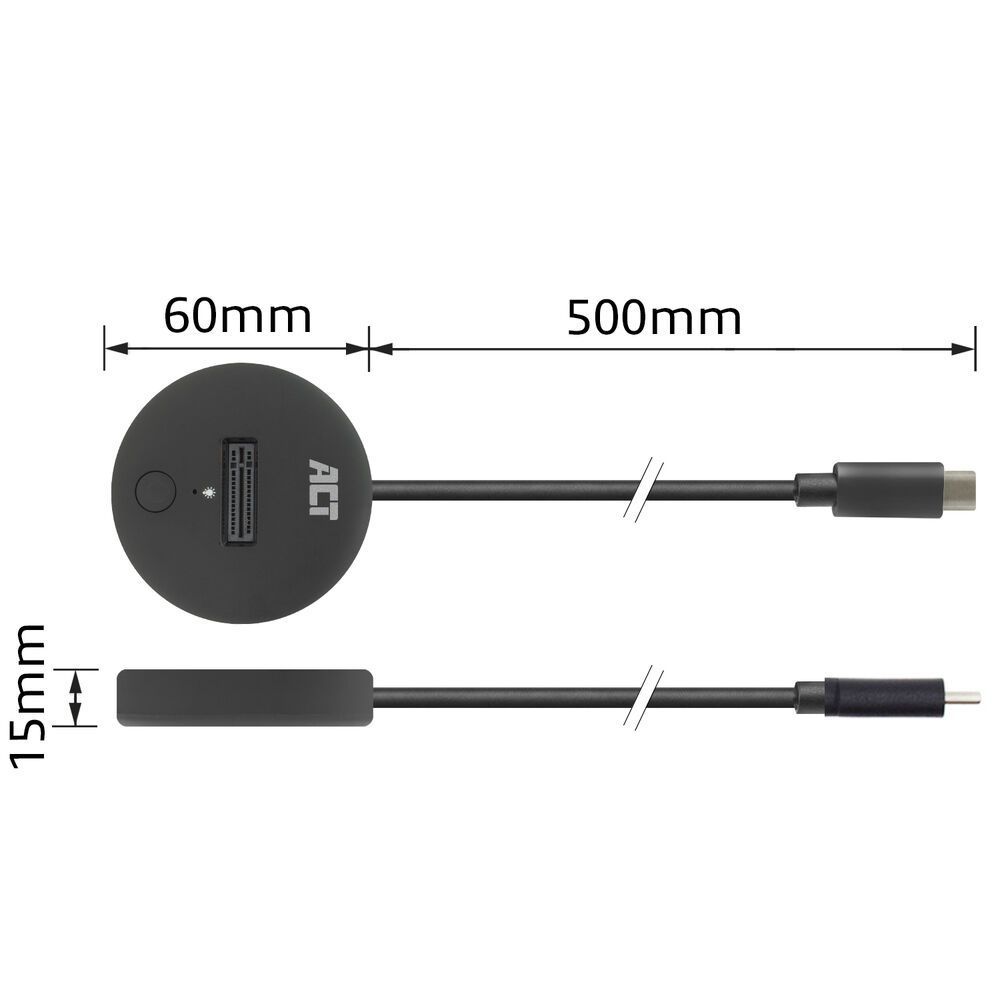 ACT AC1501 M.2 NVMe/PCIe SSD Docking Station USB-C 3.2 Gen2 Black