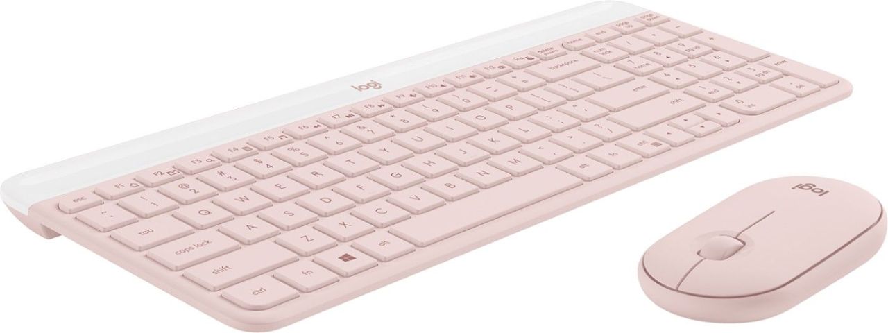 Logitech MK470 Slim Wireless Keyboard and Mouse Combo Rose US