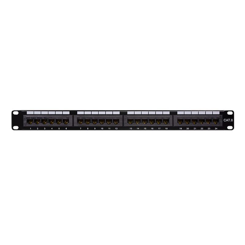 Logilink NP0004A Cat.6 Patch Panel 24-port UTP 180° punch down PrimeLine