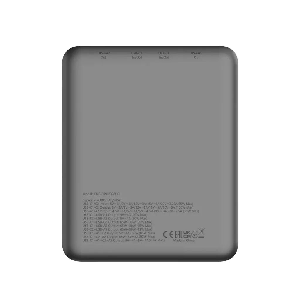 Canyon CNE-CPB2008 20000mAh PowerBank Dark Grey