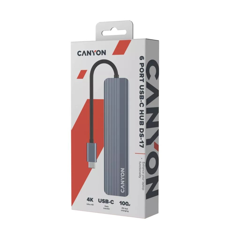 Canyon DS-17 6in1 4k USB-C Grey