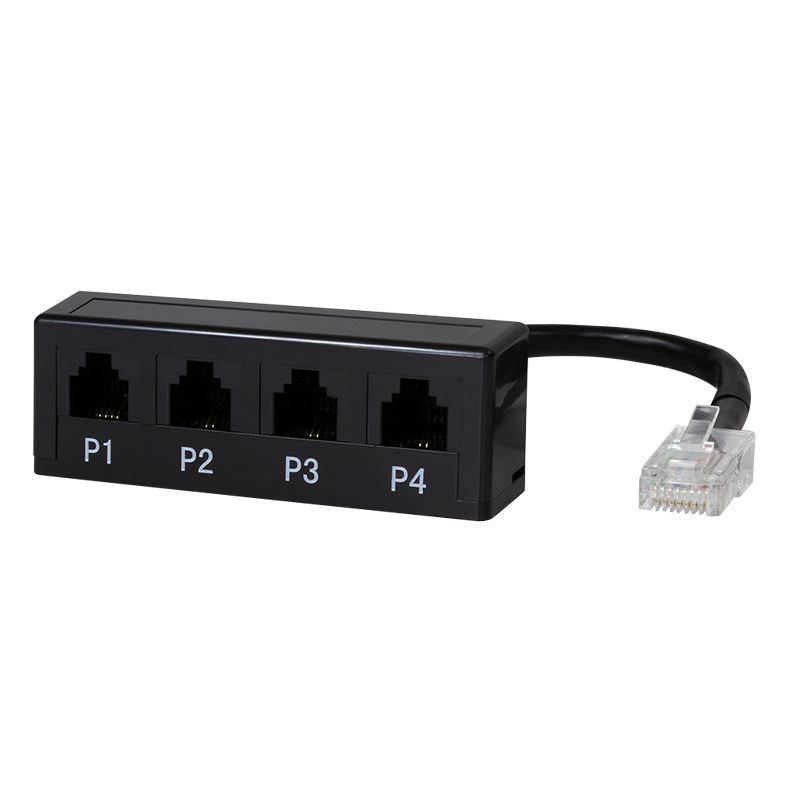 Logilink MP0036 Passive splitter for telephones RJ45 to 4xRJ11 Black